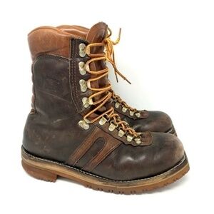 Kush N Kollar Chippewa Mens Work Boots Brown 8.5